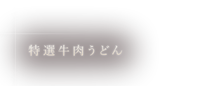 特選牛肉うどん